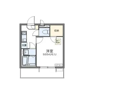 レオネクスト苅藻II(1K/1階)の間取り写真