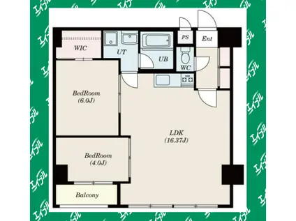 S-FORT乙川(2LDK/4階)の間取り写真