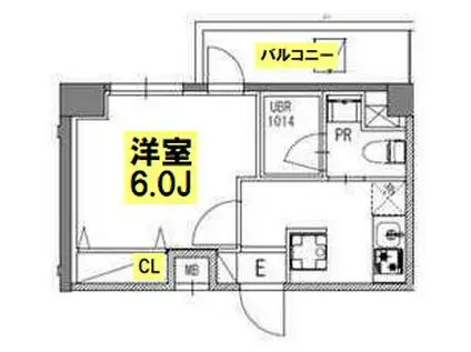 S-RESIDENCE行徳(1K/2階)の間取り写真