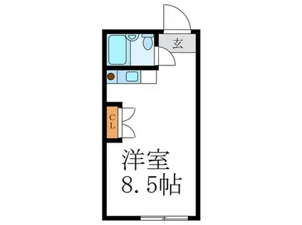 ´ S DEDE ONE(ワンルーム/4階)の間取り写真