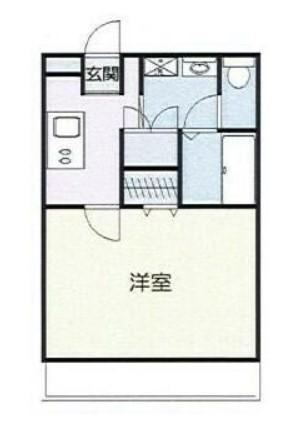 ラフィネ西野(1K/1階)の間取り写真