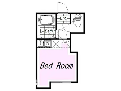 ユナイト南太田マリノ・レジーナ(ワンルーム/2階)の間取り写真