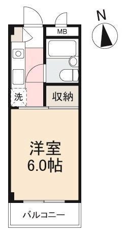 ナビハウス(1K/2階)の間取り写真