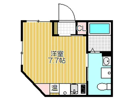 グランツ品川戸越(ワンルーム/1階)の間取り写真