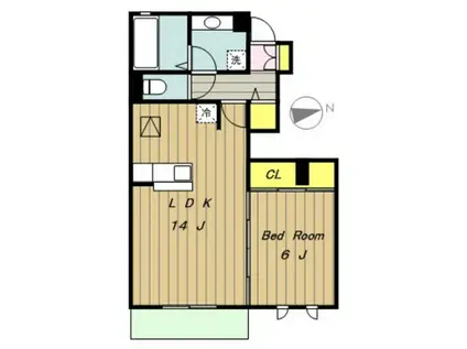 EXCELLENT エクセレント(1LDK/1階)の間取り写真