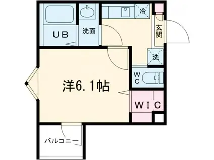 KEIAI RESIDENCE 新松戸II(1K/1階)の間取り写真