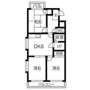 グランドメゾン新池(3DK/4階)の間取り写真
