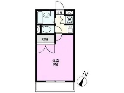 プレミール(1K/3階)の間取り写真