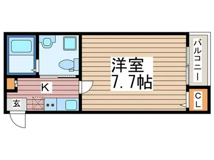 BLANFERTE氷川(1K/3階)の間取り写真