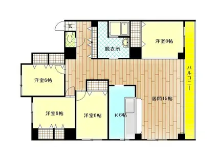 M117(4LDK/9階)の間取り写真