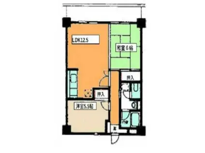 グランデュール峯崎(2LDK/3階)の間取り写真