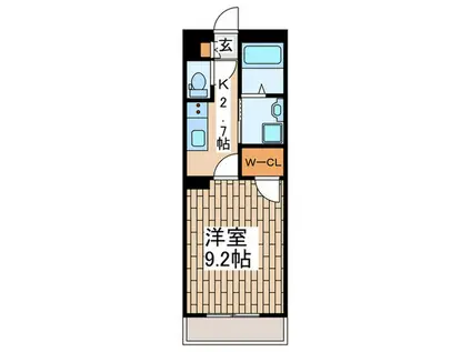 ARIES(1K/1階)の間取り写真