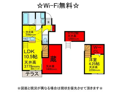 クラシェ松の木(1LDK/1階)の間取り写真