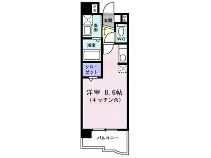 エスペランス(ワンルーム/5階)の間取り写真