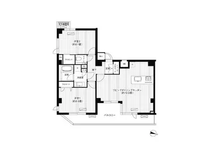 アヴニール元代々木(2LDK/6階)の間取り写真