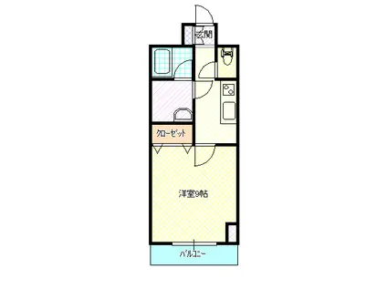 エバ-グリーン(1K/7階)の間取り写真