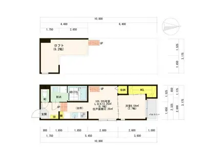 アオトゥーレ尾頭橋(1LDK/1階)の間取り写真