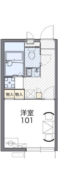 レオパレスイースト(1K/1階)の間取り写真