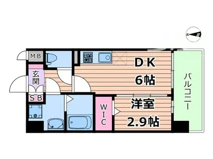プレサンス東淀川駅前プロ―シェ(1DK/2階)の間取り写真