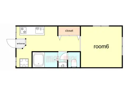 コンフォール北野(1K/2階)の間取り写真