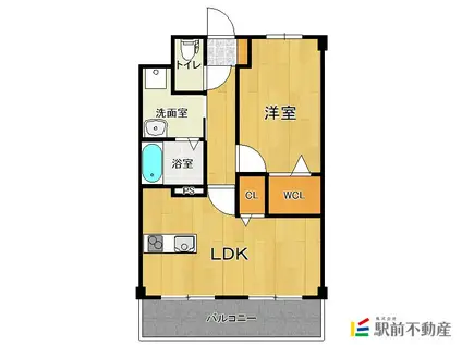アルカンシエル巨勢(1LDK/3階)の間取り写真