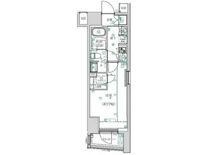 アルテシモ コルソ(1K/11階)の間取り写真