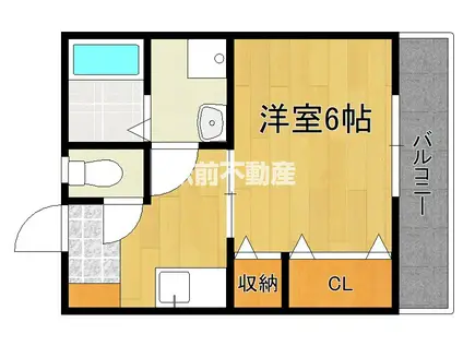 DOMUS神埼(1K/1階)の間取り写真