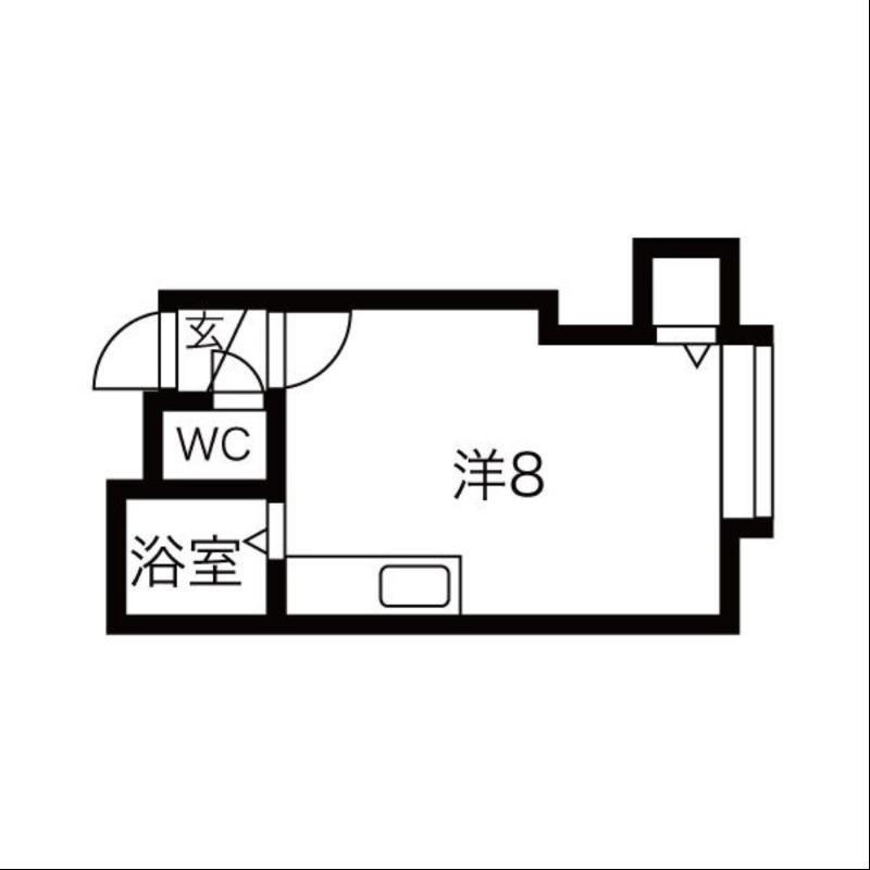 ノーザンベルグ旭(ワンルーム/2階)の間取り写真