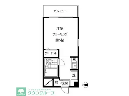 サザンパレス服部(ワンルーム/2階)の間取り写真