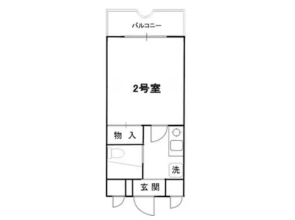 リバービューハイツII(1K/7階)の間取り写真