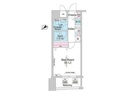 コンフォリア東日本橋 旧ミテッツア東日本橋(1K/10階)の間取り写真