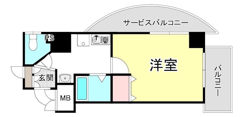 ラナップスクエア神戸県庁前(1K/8階)の間取り写真