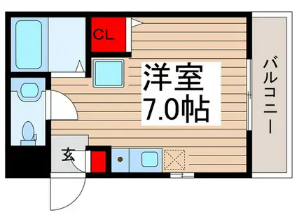 メゾン・ルピナス(ワンルーム/1階)の間取り写真