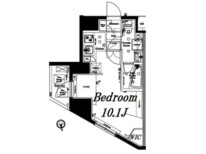 アクサス桜上水アジールコート(ワンルーム/7階)の間取り写真