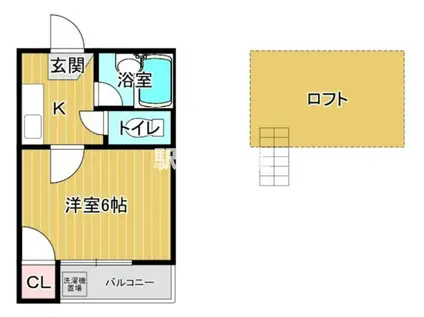 BASEI(1K/1階)の間取り写真