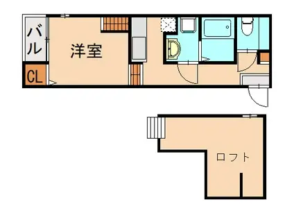 DREAM HARMONY(1K/1階)の間取り写真