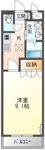 サンコート・コーダ(1K/1階)の間取り写真