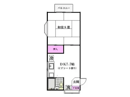 エクセル中山(1DK/1階)の間取り写真