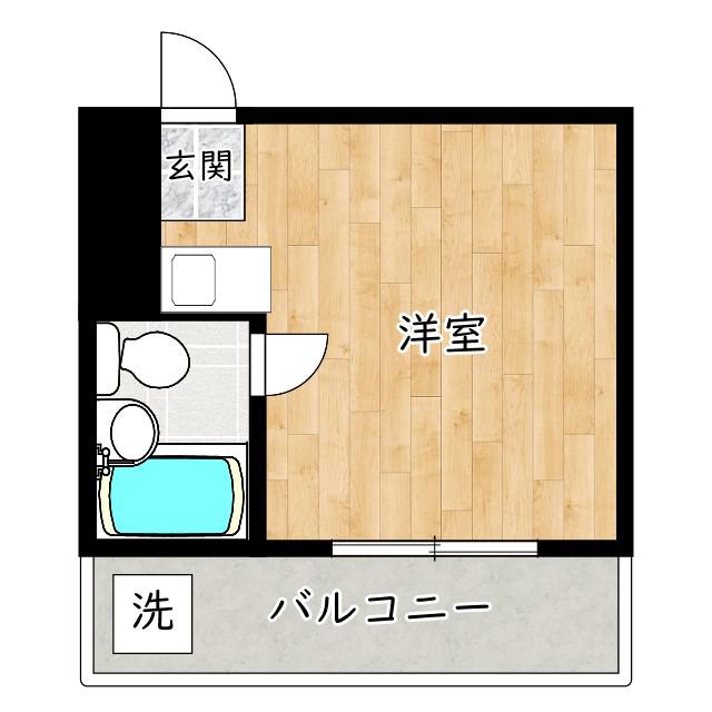 センチュリーハウス仲政(ワンルーム/3階)の間取り写真