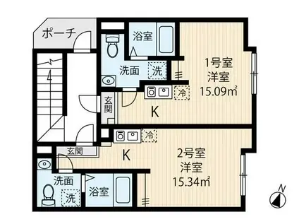 フィオーレ西日暮里B(ワンルーム/4階)の間取り写真