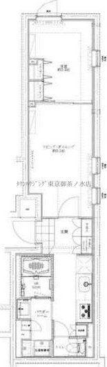 GENOVIA新大塚(1LDK/1階)の間取り写真