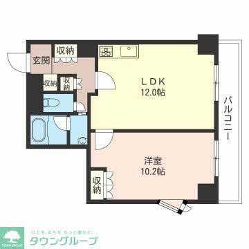 LASANTE川崎(1LDK/13階)の間取り写真