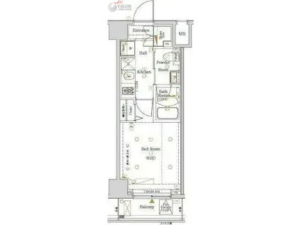 LOG鶴見(1K/3階)の間取り写真
