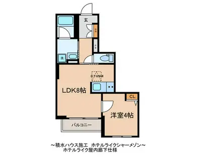 グラン チェスタ(1LDK/1階)の間取り写真