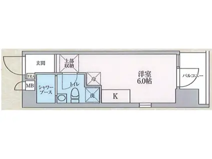 TOYO-ICHI APARTMENT(1K/8階)の間取り写真