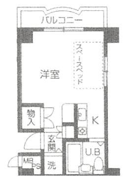 エンプレス武庫元町(1K/3階)の間取り写真