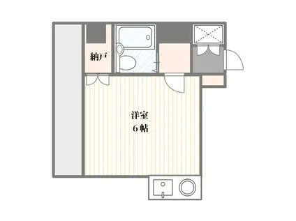 駒込和装マンション(1K/5階)の間取り写真