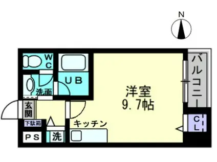 サンシャンテ 西内町(ワンルーム/2階)の間取り写真