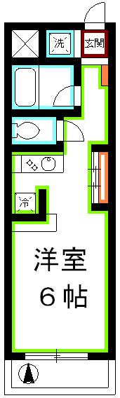 井の頭グリーンハイム(ワンルーム/1階)の間取り写真