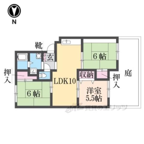 メゾンデクルール(3LDK/1階)の間取り写真